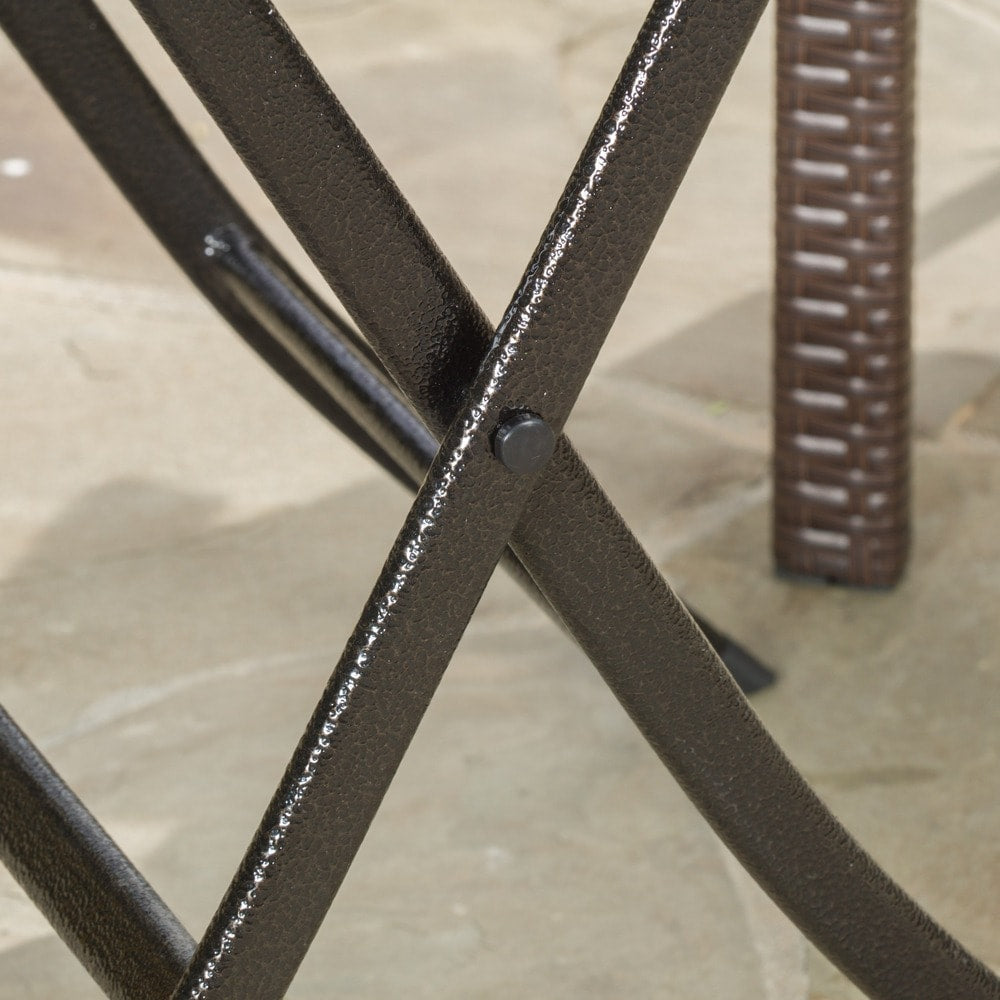 Elba 3-teiliges Bistro-Set aus Korbgeflecht von Christopher Knight Home