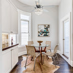 Kronleuchter/Deckenventilator mit 4 Leuchten (Chrom/Kristall) und Fernbedienung