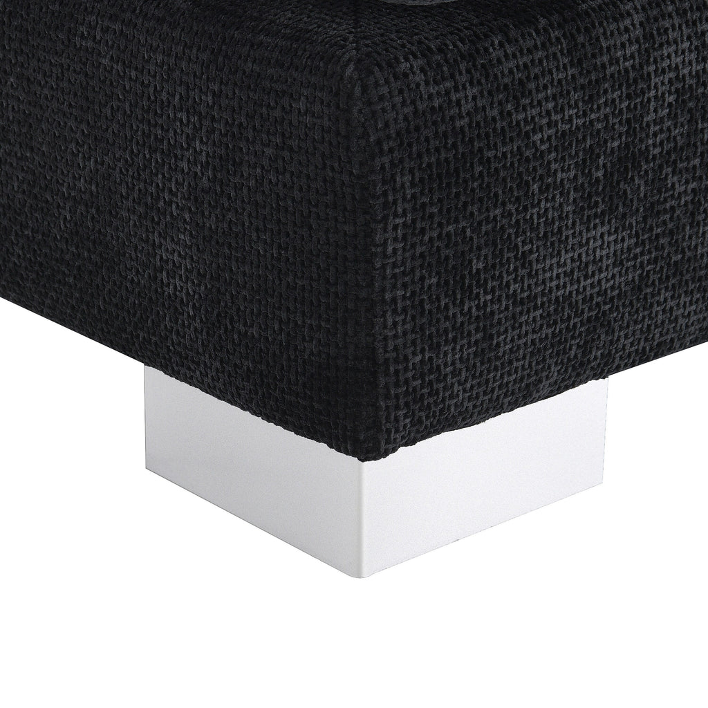 Cloud Ecksofa, L-förmige Luxus-Couchgarnitur mit 2 kostenlosen Kissen, 4-Sitzer Chenille-Innenmöbel mit übergroßer Chaiselongue