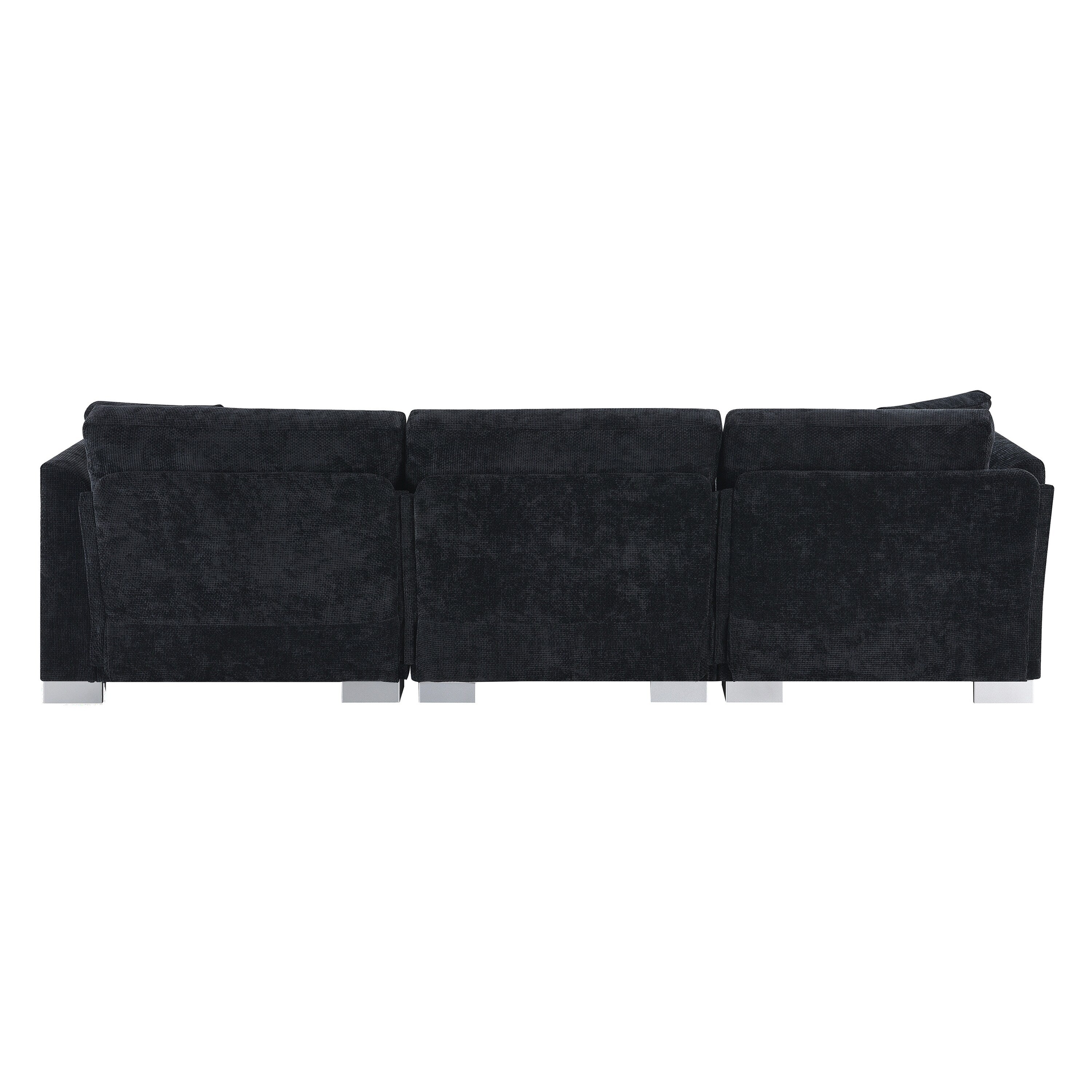 Cloud Ecksofa, L-förmige Luxus-Couchgarnitur mit 2 kostenlosen Kissen, 4-Sitzer Chenille-Innenmöbel mit übergroßer Chaiselongue