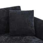 Cloud Ecksofa, L-förmige Luxus-Couchgarnitur mit 2 kostenlosen Kissen, 4-Sitzer Chenille-Innenmöbel mit übergroßer Chaiselongue