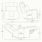 Cole elektrisch verstellbarer Drehsessel mit Lendenwirbelstütze
