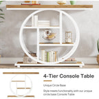 Konsolentisch für den Eingangsbereich, industrieller 4-stufiger Sofatisch hinter dem Sofa