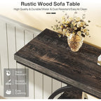 Konsolentisch für den Eingangsbereich, industrieller 4-stufiger Sofatisch hinter dem Sofa