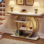 Konsolentisch für den Eingangsbereich, industrieller 4-stufiger Sofatisch hinter dem Sofa