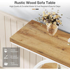 Konsolentisch für den Eingangsbereich, industrieller 4-stufiger Sofatisch hinter dem Sofa