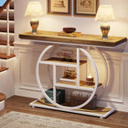 Konsolentisch für den Eingangsbereich, industrieller 4-stufiger Sofatisch hinter dem Sofa