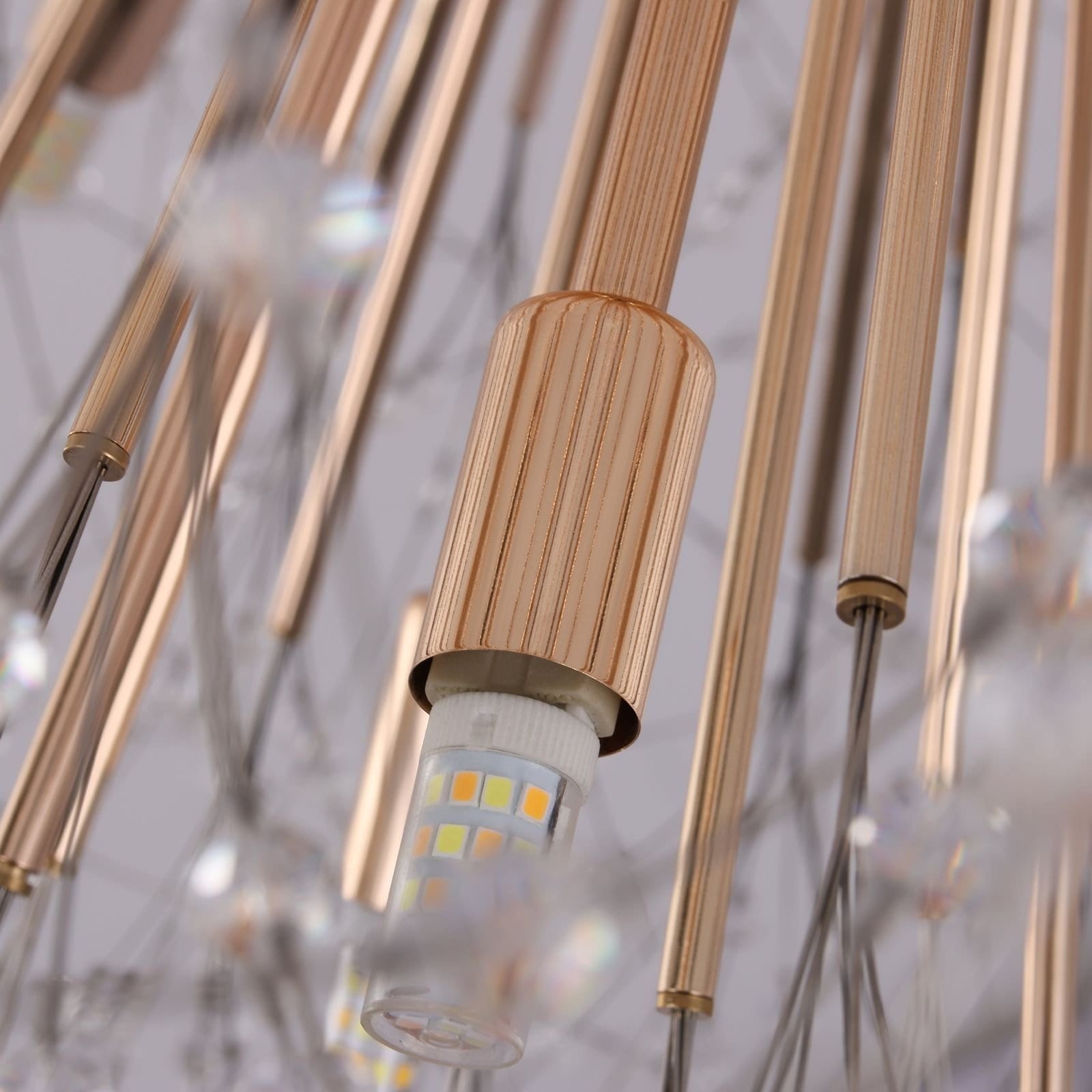 Moderner 16/20/24-flammiger Glamour-Kronleuchter im Feuerwerks-Sputnik-Stil, Löwenzahn-Pendelleuchte