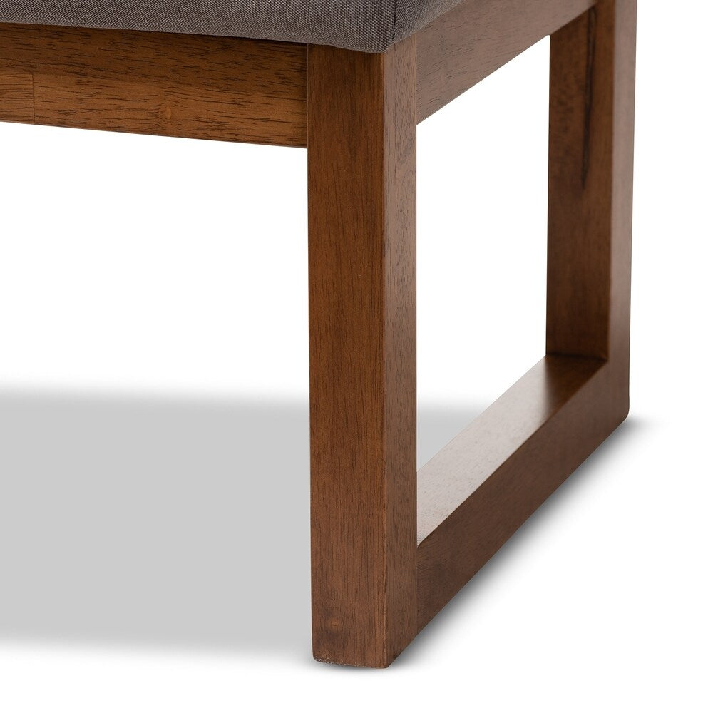 Moderne, stoffbezogene Polsterbank von Baxton Studio