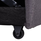 Verwandelbares L-förmiges Ecksofa mit Ausziehbett und Stauraum, 2 Zierkissen