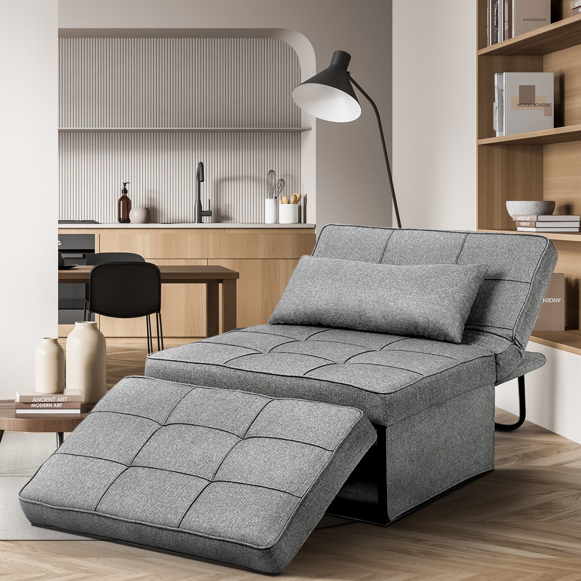 Verwandelbares Schlafsofa, Schlafsessel, Klapphocker, Relaxsessel für das Wohnzimmer