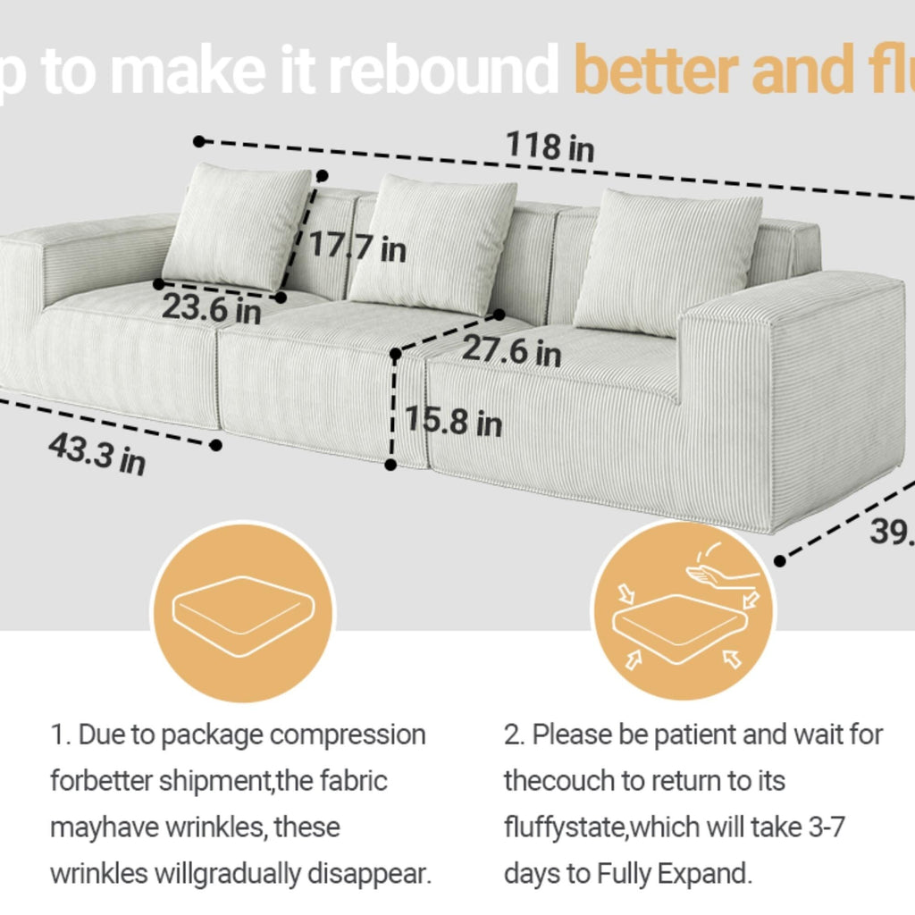 Verwandelbares Tofu-Block-Sofa, Bodenschlafsofa