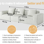 Verwandelbares Tofu-Block-Sofa, Bodenschlafsofa