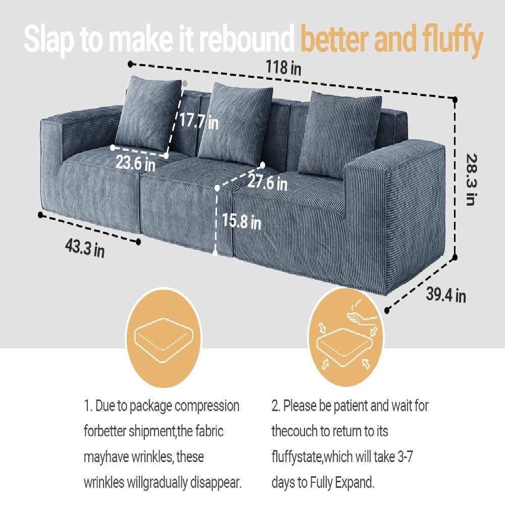 Verwandelbares Tofu-Block-Sofa, Bodenschlafsofa