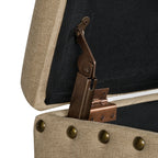 Copper Grove Muscari Polsterbank mit Aufbewahrungsmöglichkeit und Ziernägeln