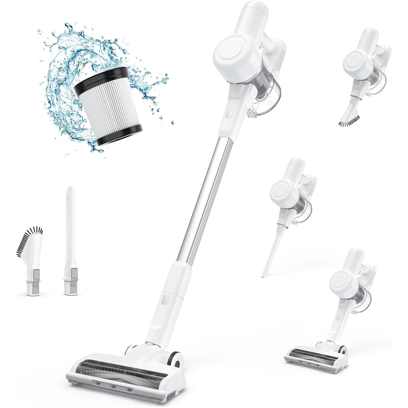 Kabelloser 3-in-1-Stielstaubsauger, leicht, für Teppiche, Hartböden, Tierhaare und die Reinigung im ganzen Haus