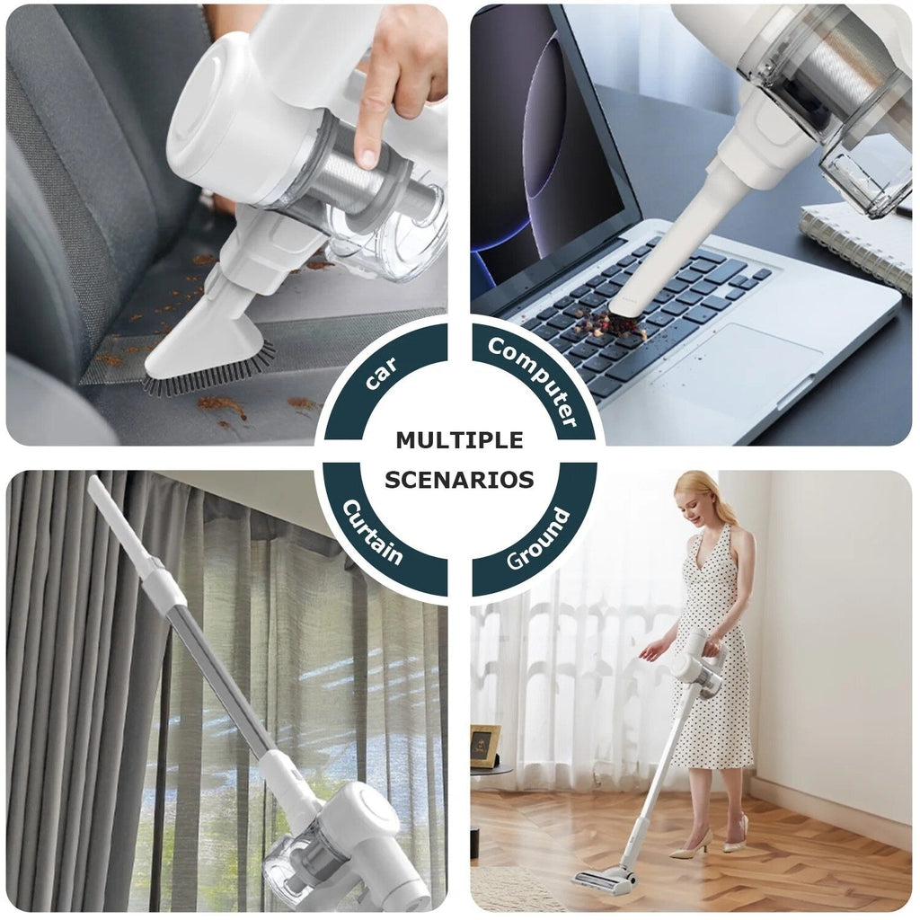 Kabelloser 3-in-1-Stielstaubsauger, leicht, für Teppiche, Hartböden, Tierhaare und die Reinigung im ganzen Haus