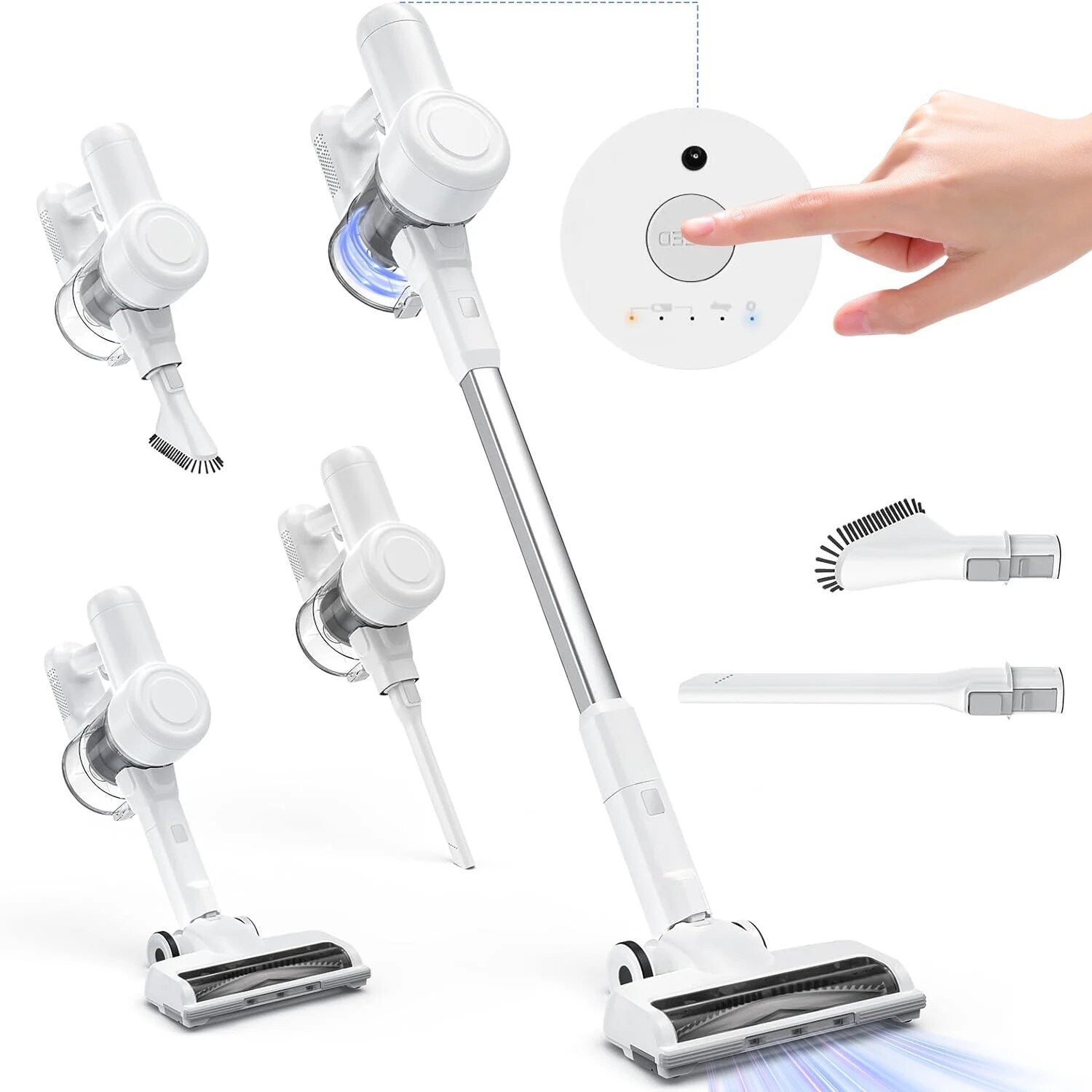 Kabelloser 3-in-1-Stielstaubsauger, leicht, für Teppiche, Hartböden, Tierhaare und die Reinigung im ganzen Haus