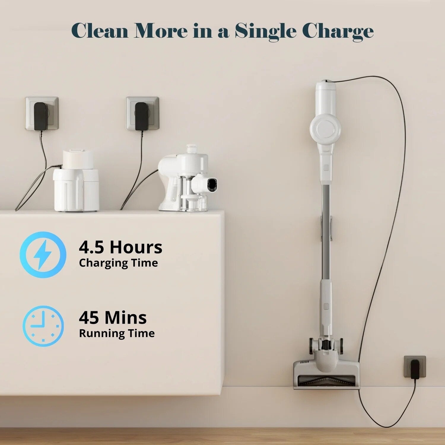 Kabelloser 3-in-1-Stielstaubsauger, leicht, für Teppiche, Hartböden, Tierhaare und die Reinigung im ganzen Haus