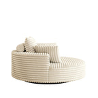 Drehstuhl aus Cord-Chenille-Schaumstoff