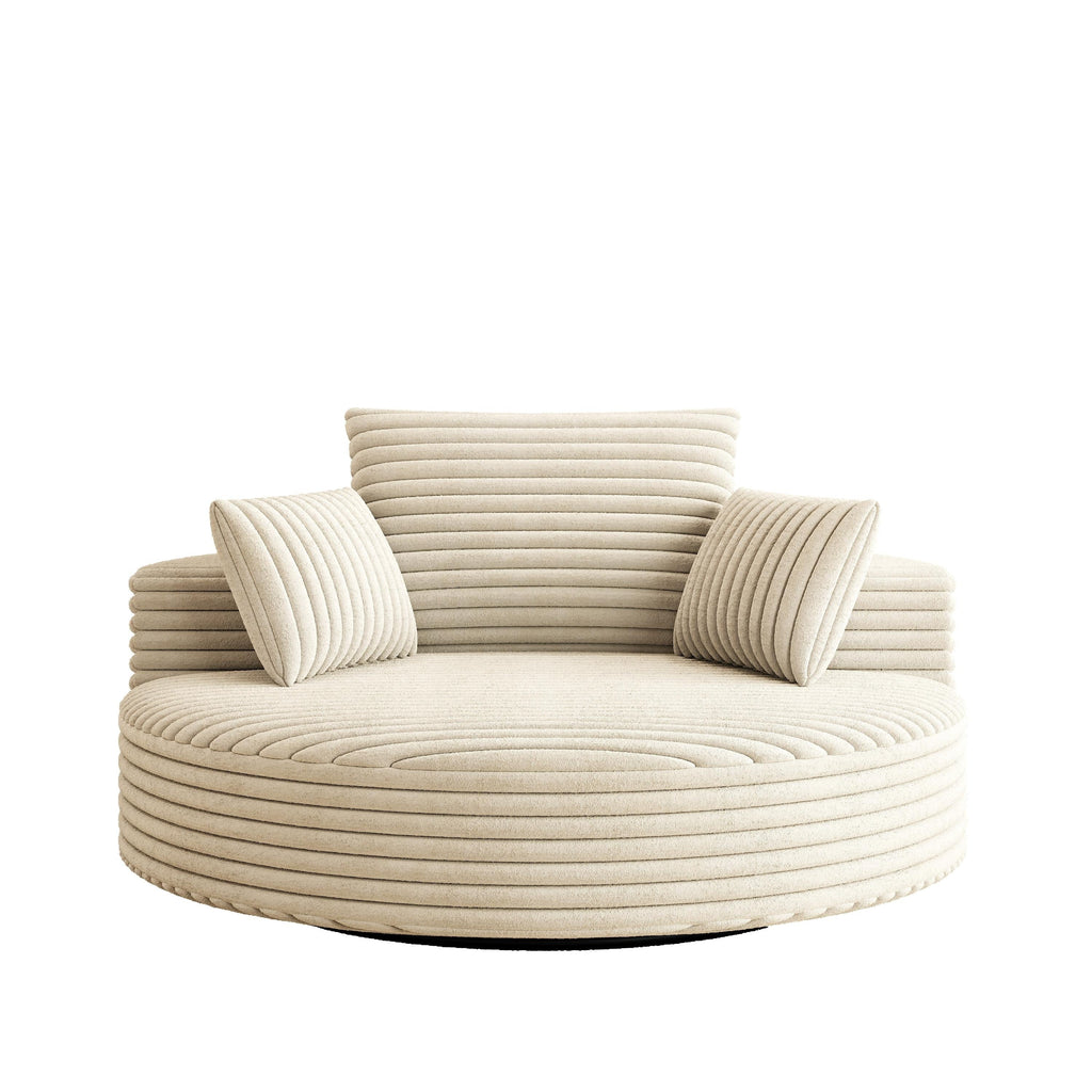 Drehstuhl aus Cord-Chenille-Schaumstoff