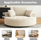 Drehstuhl aus Cord-Chenille-Schaumstoff