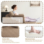 Drehstuhl aus Cord-Chenille-Schaumstoff