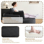 Drehstuhl aus Cord-Chenille-Schaumstoff