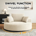 Drehstuhl aus Cord-Chenille-Schaumstoff