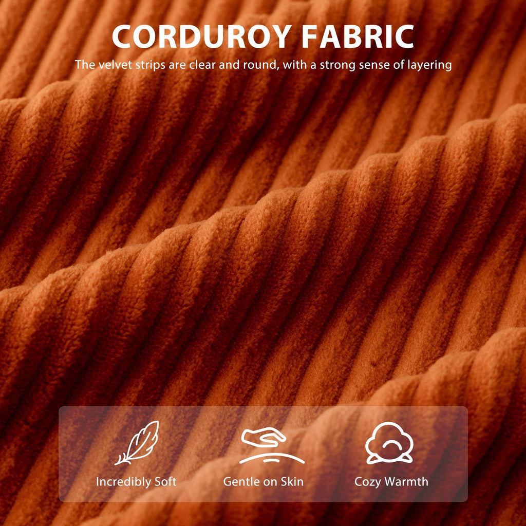 Sofa mit Cordbezug und Memory-Schaum-Sofa mit passendem Hocker und Sitzsack – 48,4 cm L x 67,7 cm B x 24,4 cm H