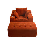 Sofa mit Cordbezug und Memory-Schaum-Sofa mit passendem Hocker und Sitzsack – 48,4 cm L x 67,7 cm B x 24,4 cm H