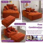 Sofa mit Cordbezug und Memory-Schaum-Sofa mit passendem Hocker und Sitzsack – 48,4 cm L x 67,7 cm B x 24,4 cm H