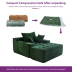 Sofa mit Cordbezug und Memory-Schaum-Sofa mit passendem Hocker und Sitzsack – 48,4 cm L x 67,7 cm B x 24,4 cm H