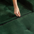 Sofa mit Cordbezug und Memory-Schaum-Sofa mit passendem Hocker und Sitzsack – 48,4 cm L x 67,7 cm B x 24,4 cm H