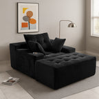 Sofa mit Cordbezug und Memory-Schaum-Sofa mit passendem Hocker und Sitzsack – 48,4 cm L x 67,7 cm B x 24,4 cm H