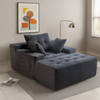 Sofa mit Cordbezug und Memory-Schaum-Sofa mit passendem Hocker und Sitzsack – 48,4 cm L x 67,7 cm B x 24,4 cm H