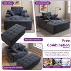 Sofa mit Cordbezug und Memory-Schaum-Sofa mit passendem Hocker und Sitzsack – 48,4 cm L x 67,7 cm B x 24,4 cm H