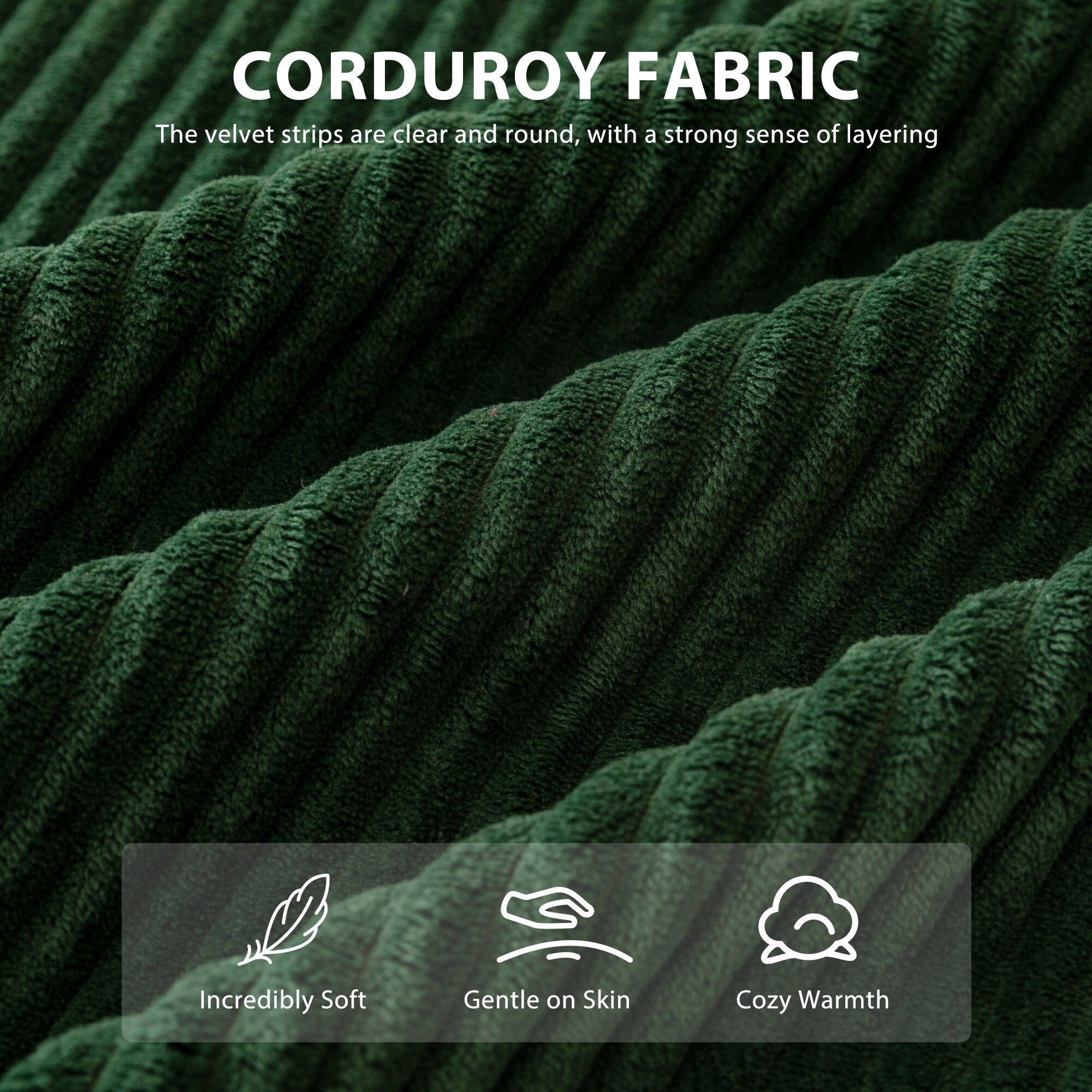 Sofa mit Cordbezug und Memory-Schaum-Sofa mit passendem Hocker und Sitzsack – 48,4 cm L x 67,7 cm B x 24,4 cm H