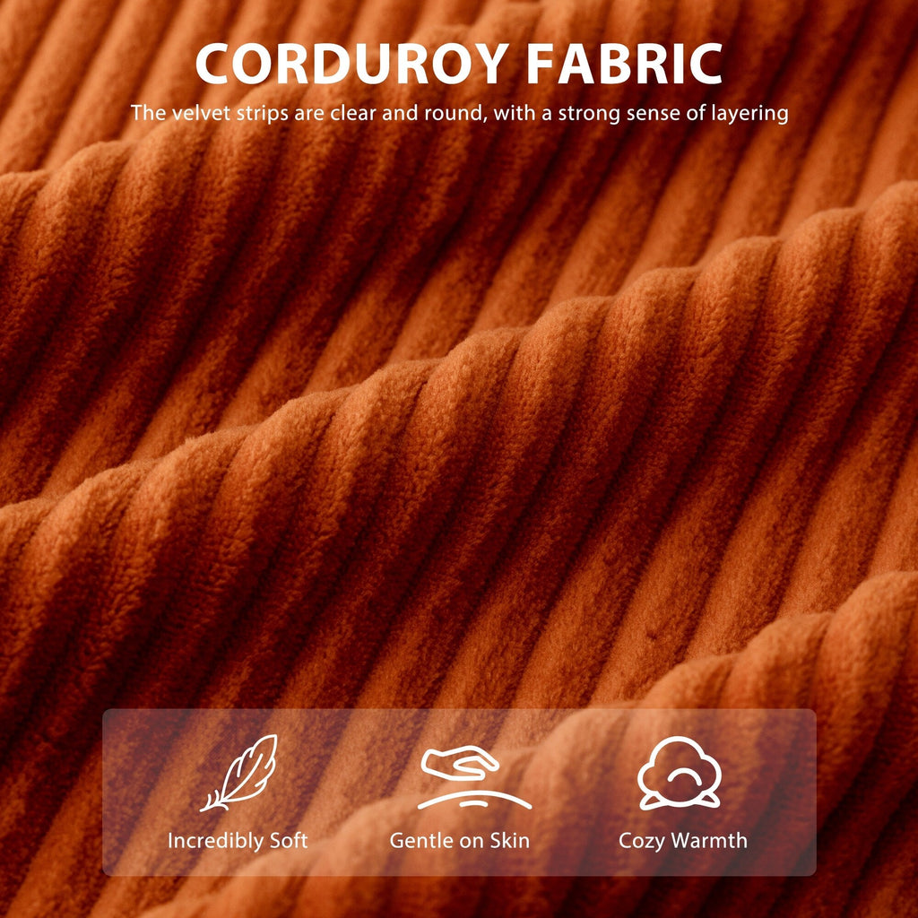 Sofa mit Cordbezug und Memory-Schaum-Sofa mit passendem Hocker und Sitzsack – 48,4 cm L x 67,7 cm B x 24,4 cm H