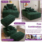 Sofa mit Cordbezug und Memory-Schaum-Sofa mit passendem Hocker und Sitzsack – 48,4 cm L x 67,7 cm B x 24,4 cm H