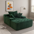 Sofa mit Cordbezug und Memory-Schaum-Sofa mit passendem Hocker und Sitzsack – 48,4 cm L x 67,7 cm B x 24,4 cm H