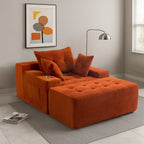 Sofa mit Cordbezug und Memory-Schaum-Sofa mit passendem Hocker und Sitzsack – 48,4 cm L x 67,7 cm B x 24,4 cm H