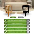 EcoDecors, Snazzy Corner, Teak-Duschbank, Teak-Duschhocker, Eckduschhocker, Teak-Eckduschbank mit Ablage