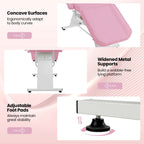 Costway 72 Massageliege mit hydraulischem Hocker, verstellbarer Rückenlehne &amp;