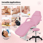 Costway 72 Massageliege mit hydraulischem Hocker, verstellbarer Rückenlehne &amp;