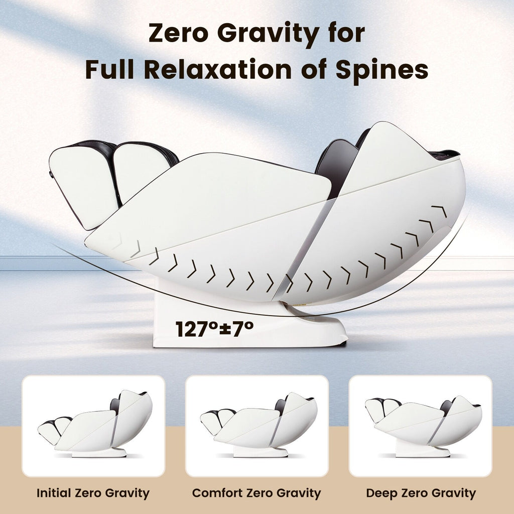 Costway Ganzkörper-Massagesessel mit Sprachsteuerung, Wärmefunktion und Fußrolle