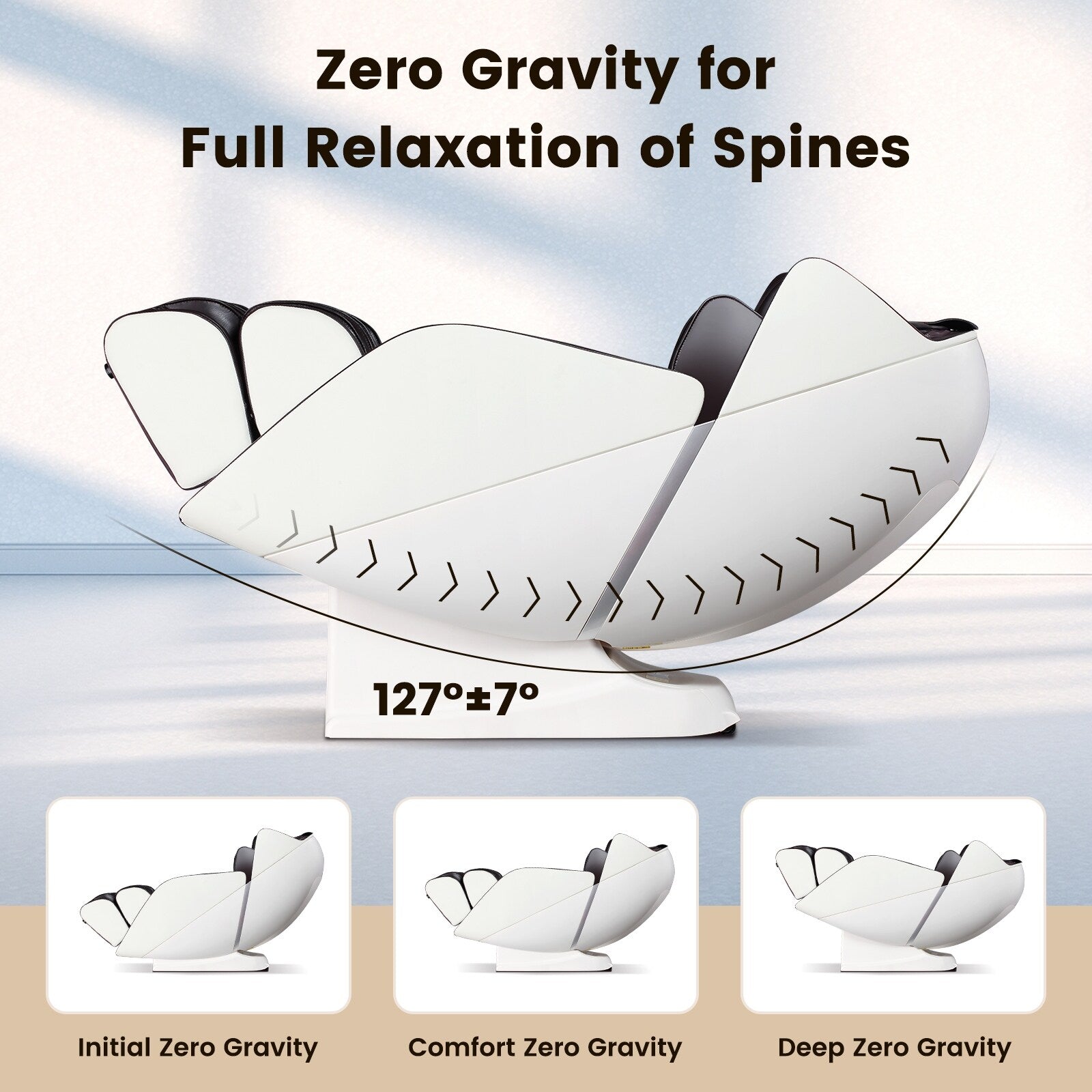 Costway Ganzkörper-Massagesessel mit Sprachsteuerung, Wärmefunktion und Fußrolle