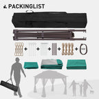 Cozywor 11 ft. x 11 ft. Pop-Up Stahl-Pavillon mit Moskitonetz