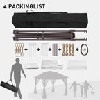 Cozywor 11 ft. x 11 ft. Pop-Up Stahl-Pavillon mit Moskitonetz