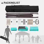 Cozywor 11 ft. x 11 ft. Pop-Up Stahl-Pavillon mit Moskitonetz